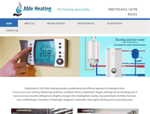 Tablet Screenshot of ableheating.co.uk